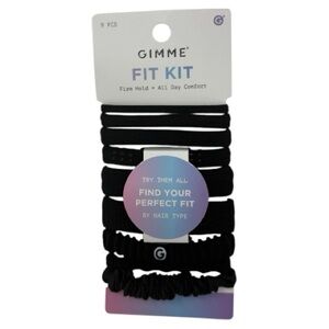 GIMME Fit Kit 9 Piece Black Hair Tie Set